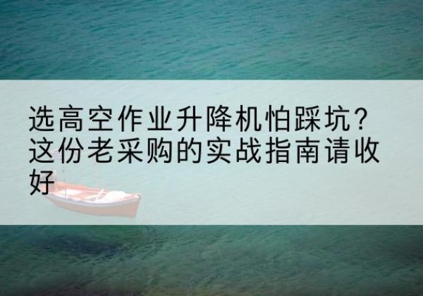头屯河高空作业升降机厂家推荐-选高空作业升降机怕踩坑？这份老采购的实战指南请收好
